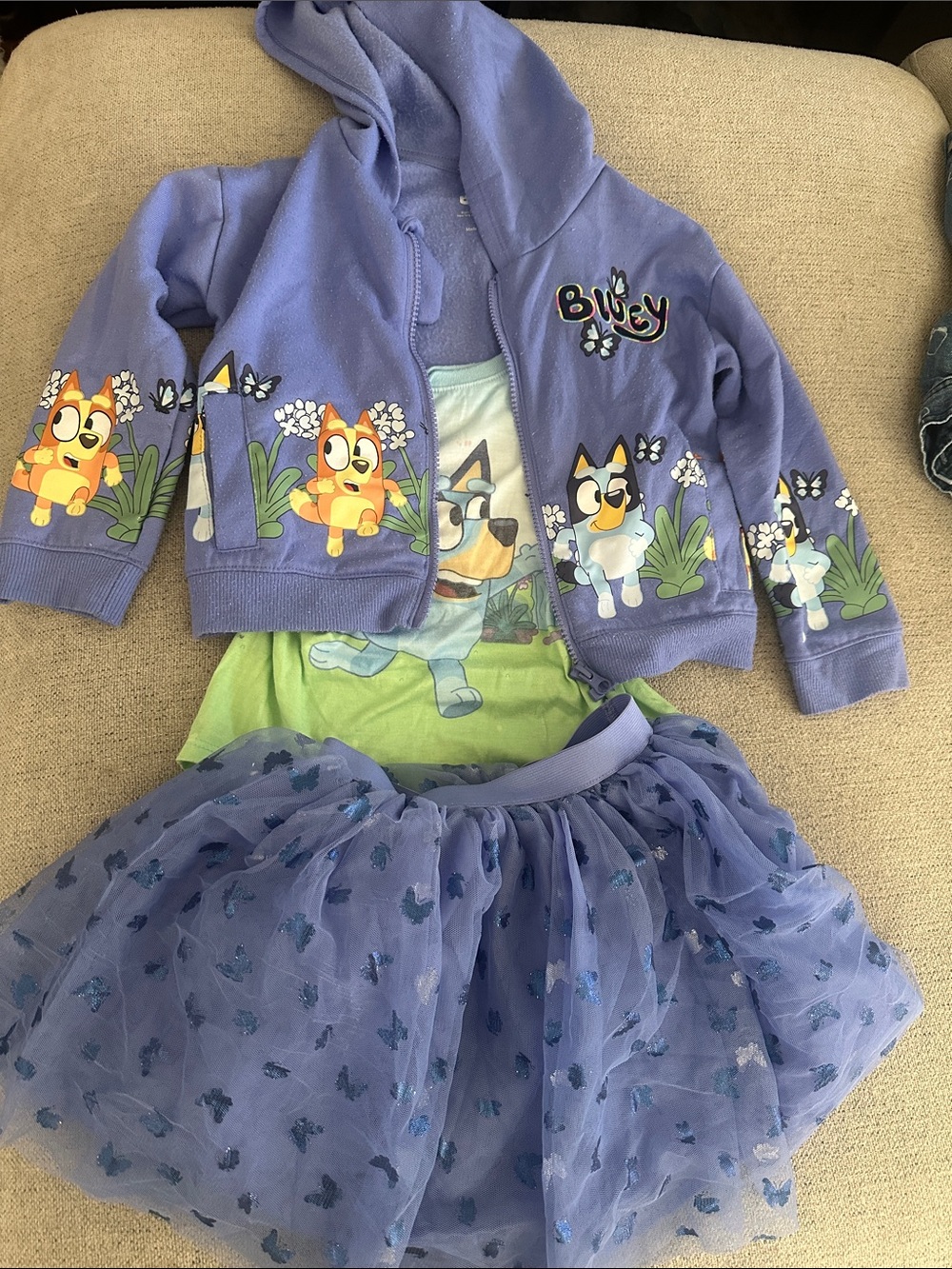 Bluey 3 piece tutu set. Size 5